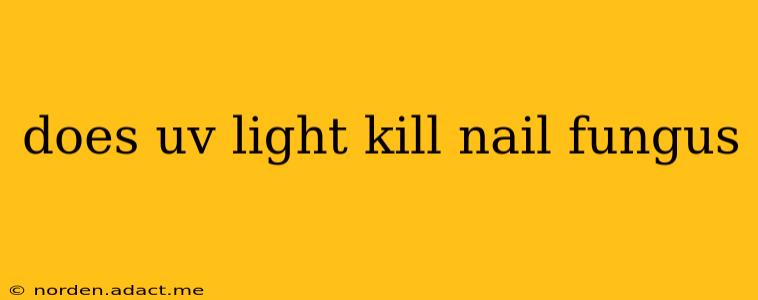 does uv light kill nail fungus