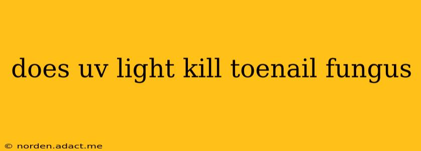does uv light kill toenail fungus