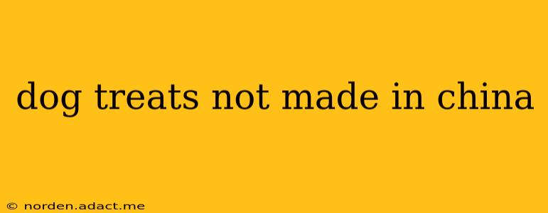 dog treats not made in china