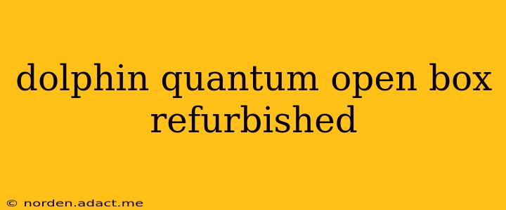 dolphin quantum open box refurbished