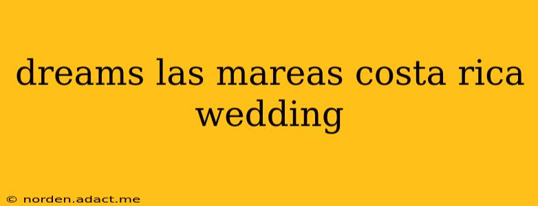 dreams las mareas costa rica wedding
