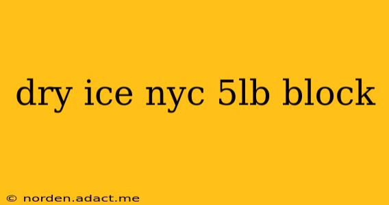 dry ice nyc 5lb block