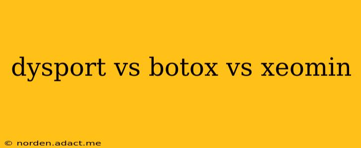 dysport vs botox vs xeomin