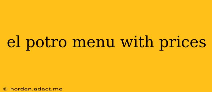 el potro menu with prices