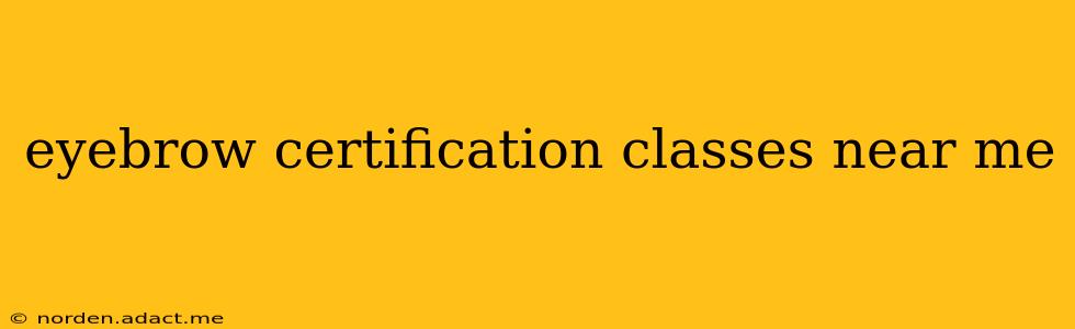 eyebrow certification classes near me