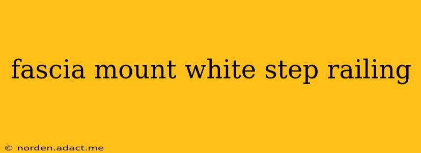 fascia mount white step railing