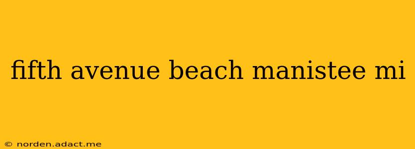 fifth avenue beach manistee mi