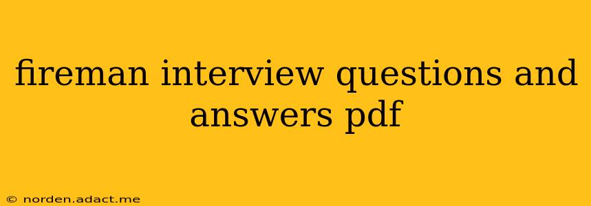 fireman interview questions and answers pdf