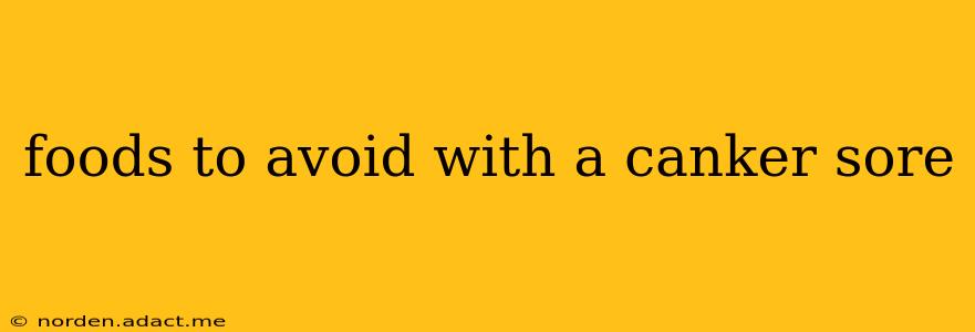 foods to avoid with a canker sore