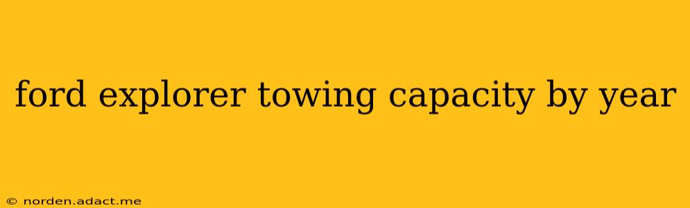 ford explorer towing capacity by year