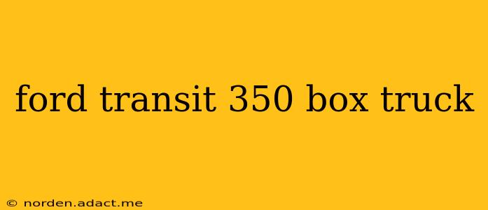 ford transit 350 box truck