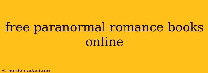 free paranormal romance books online