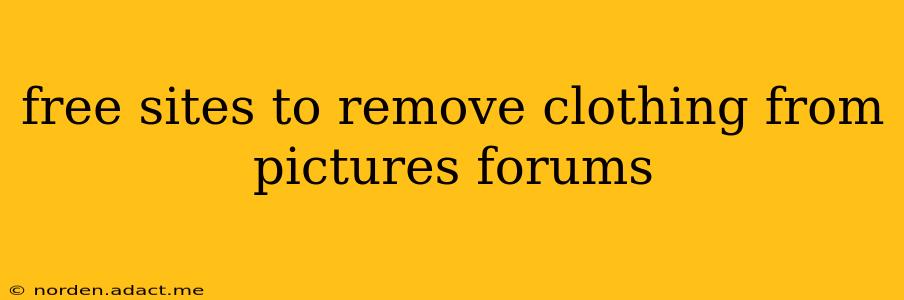 free sites to remove clothing from pictures forums