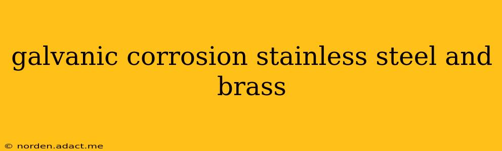 galvanic corrosion stainless steel and brass