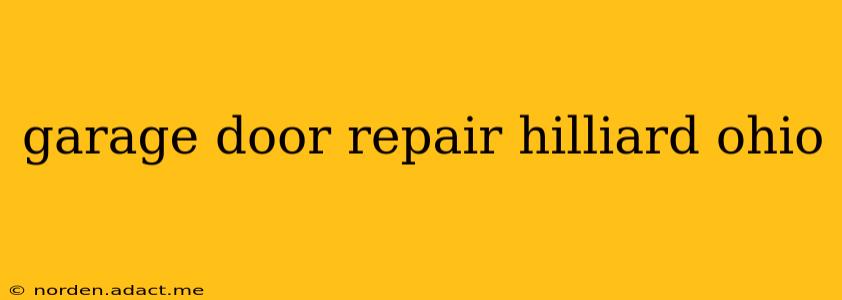 garage door repair hilliard ohio