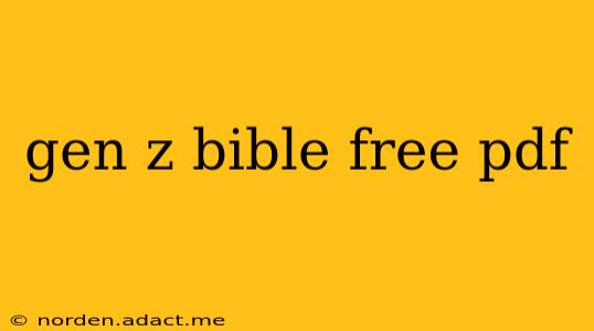 gen z bible free pdf