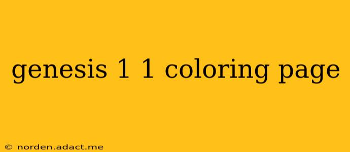 genesis 1 1 coloring page