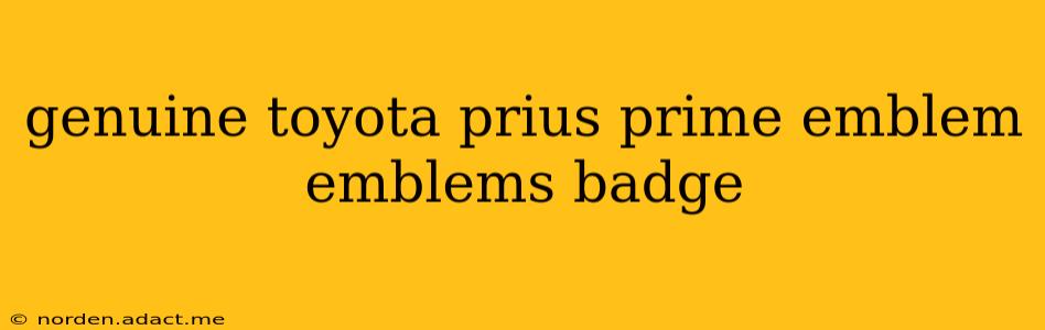 genuine toyota prius prime emblem emblems badge