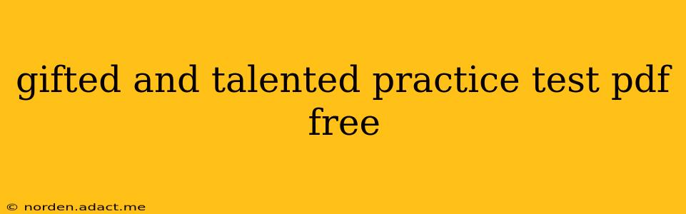 gifted and talented practice test pdf free