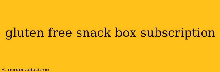 gluten free snack box subscription