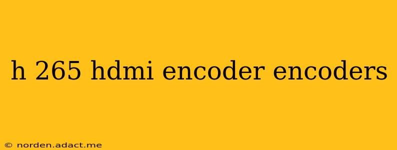 h 265 hdmi encoder encoders