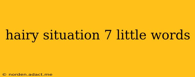 hairy situation 7 little words