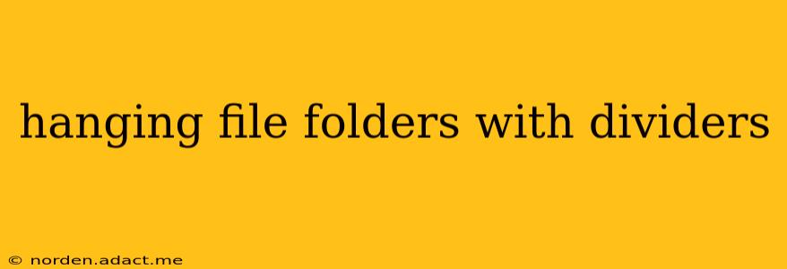 hanging file folders with dividers