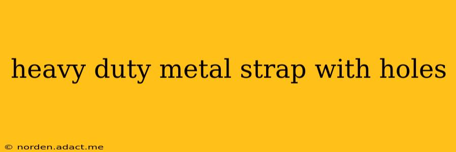 heavy duty metal strap with holes