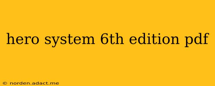 hero system 6th edition pdf
