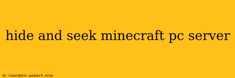 hide and seek minecraft pc server