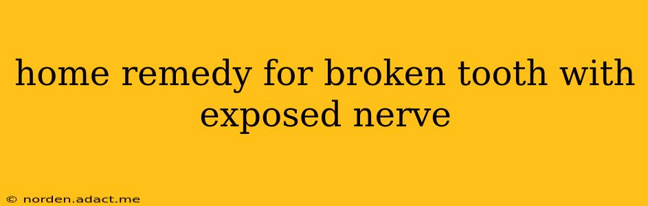 home remedy for broken tooth with exposed nerve