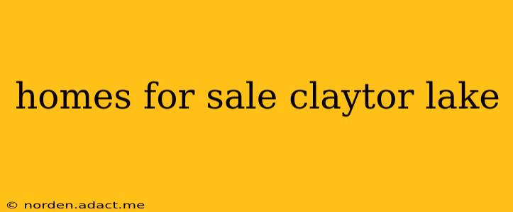 homes for sale claytor lake