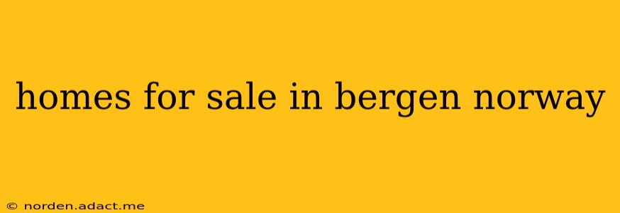 homes for sale in bergen norway