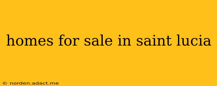 homes for sale in saint lucia