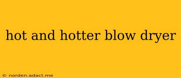 hot and hotter blow dryer