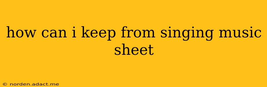 how can i keep from singing music sheet