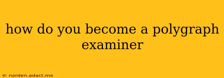 how do you become a polygraph examiner