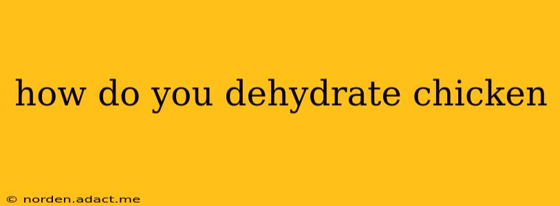 how do you dehydrate chicken