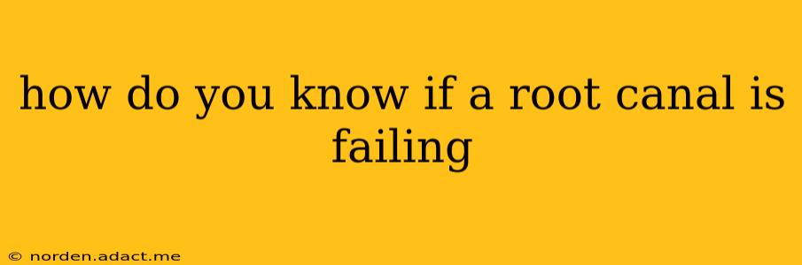 how do you know if a root canal is failing