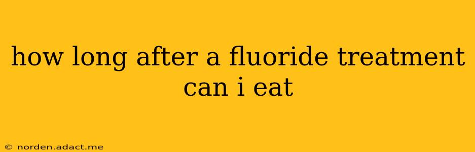 how long after a fluoride treatment can i eat