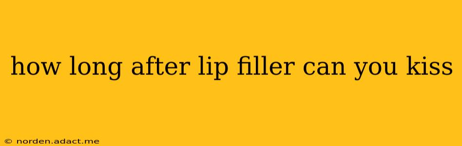 how long after lip filler can you kiss