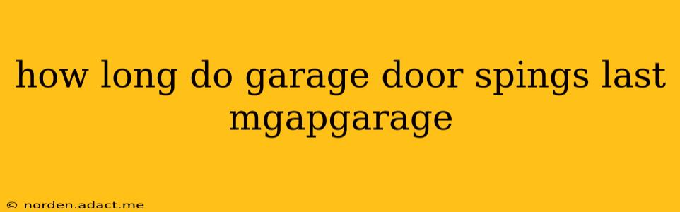 how long do garage door spings last mgapgarage