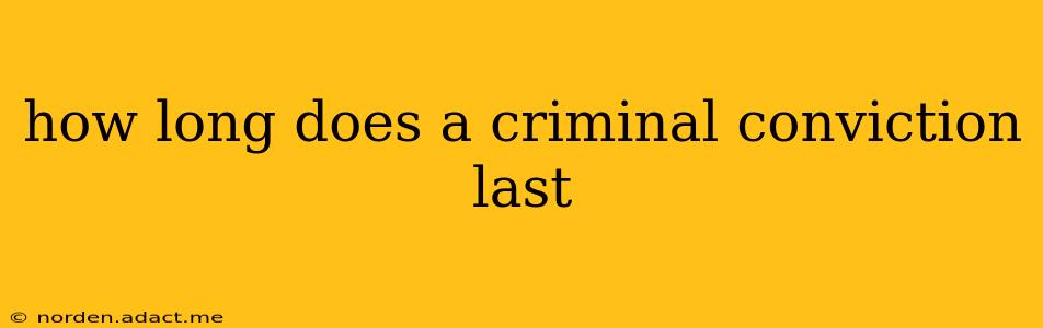 how long does a criminal conviction last
