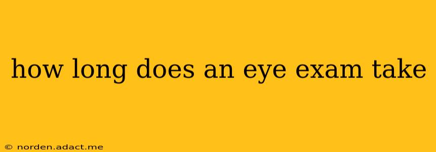 how long does an eye exam take