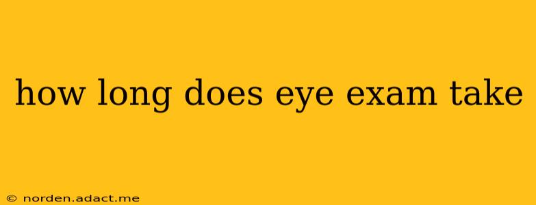 how long does eye exam take