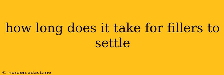 how long does it take for fillers to settle