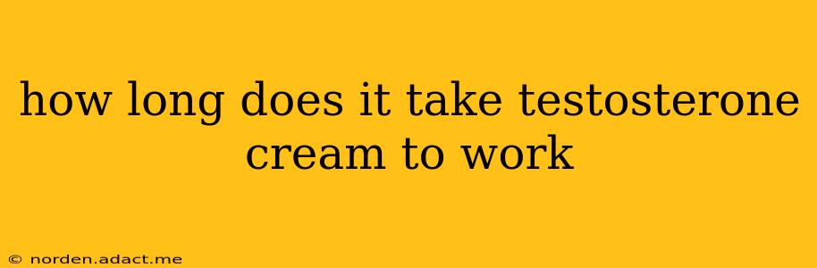 how long does it take testosterone cream to work