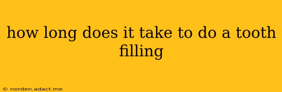 how long does it take to do a tooth filling