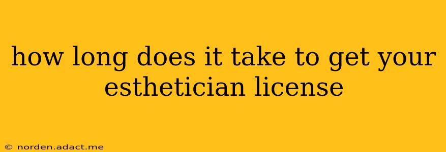 how long does it take to get your esthetician license