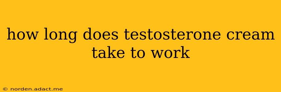 how long does testosterone cream take to work